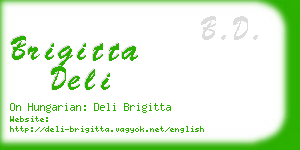 brigitta deli business card